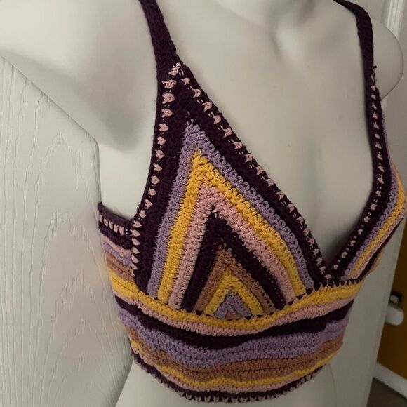 Urban Outfitters Gigi Cami Top Crocheted Size Small - Picture 3 of 8